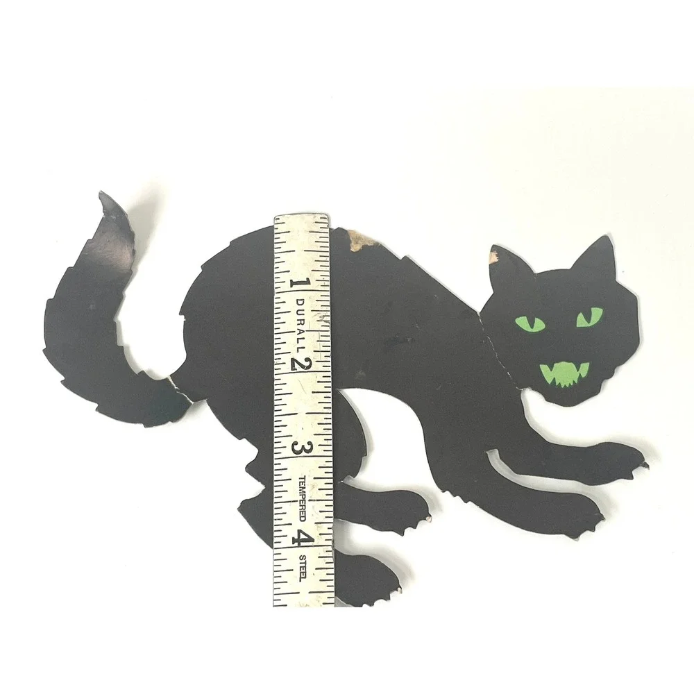 Vintage Halloween Black Cat Die Cut – Dennison Paper Decoration